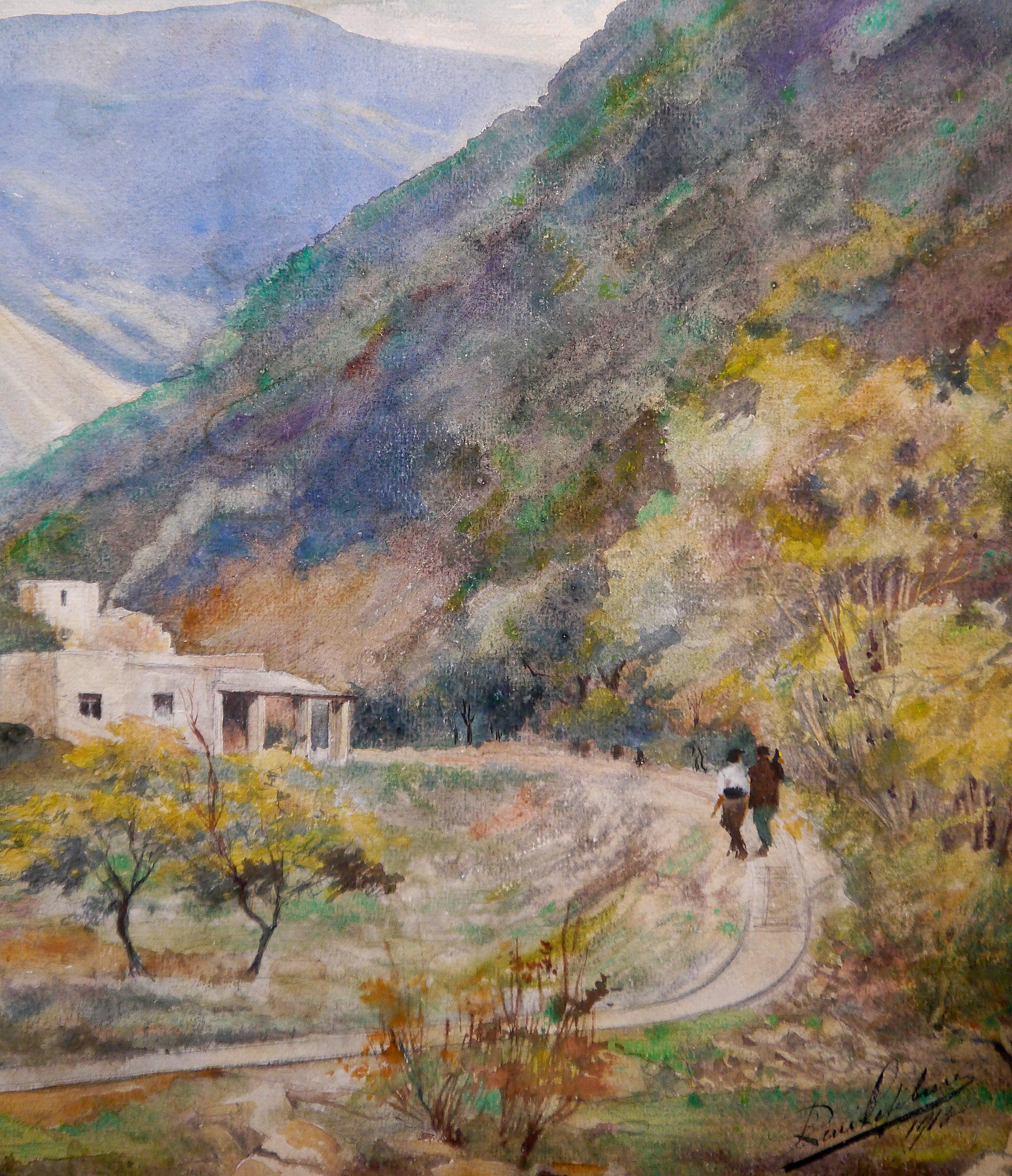 French school Landscape Provence painting Signed For Sale 4