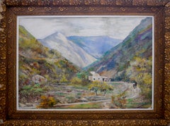 French school Landscape Provence painting Signed