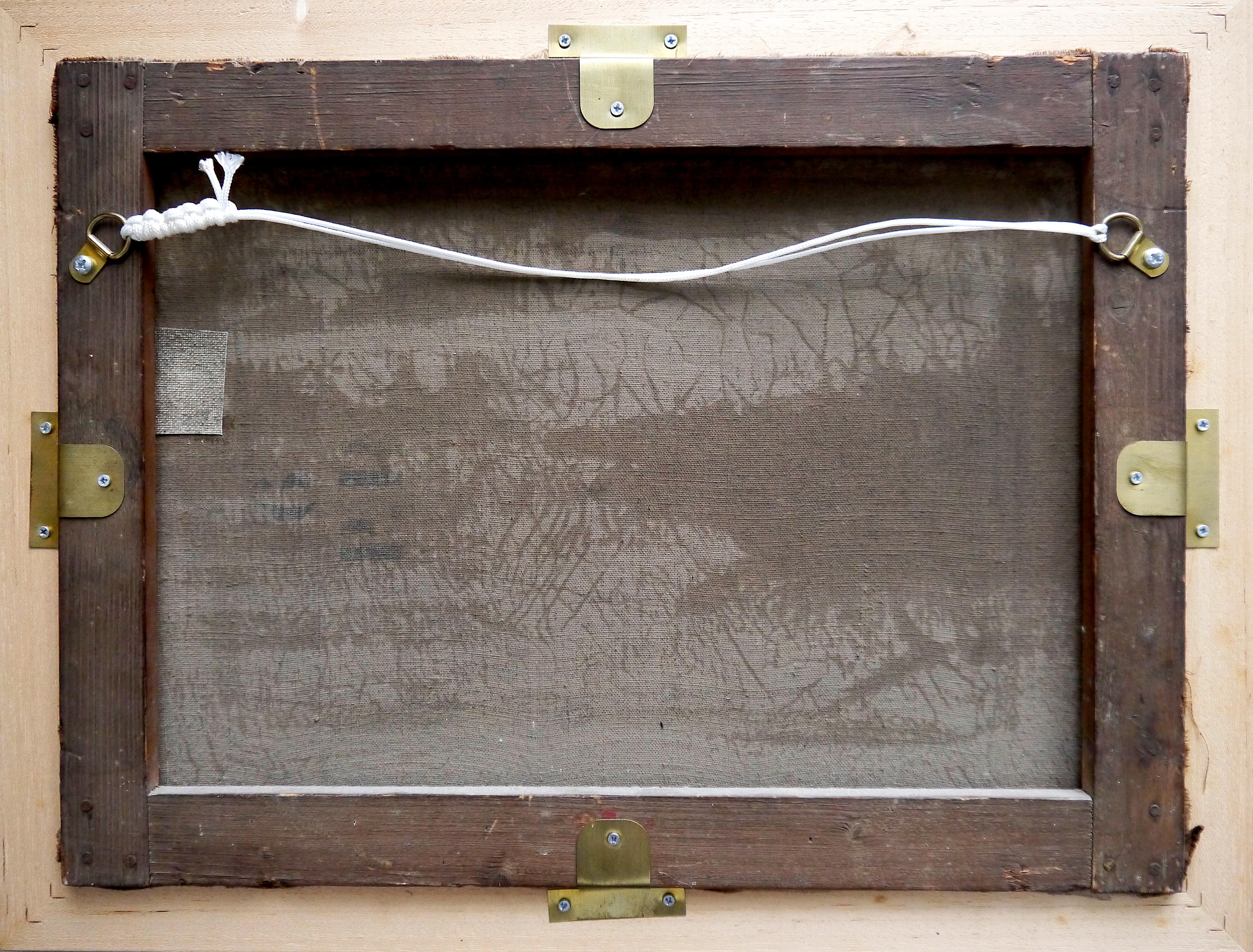 Französische Schule Landschaft am Flussufer Signiert im Angebot 7