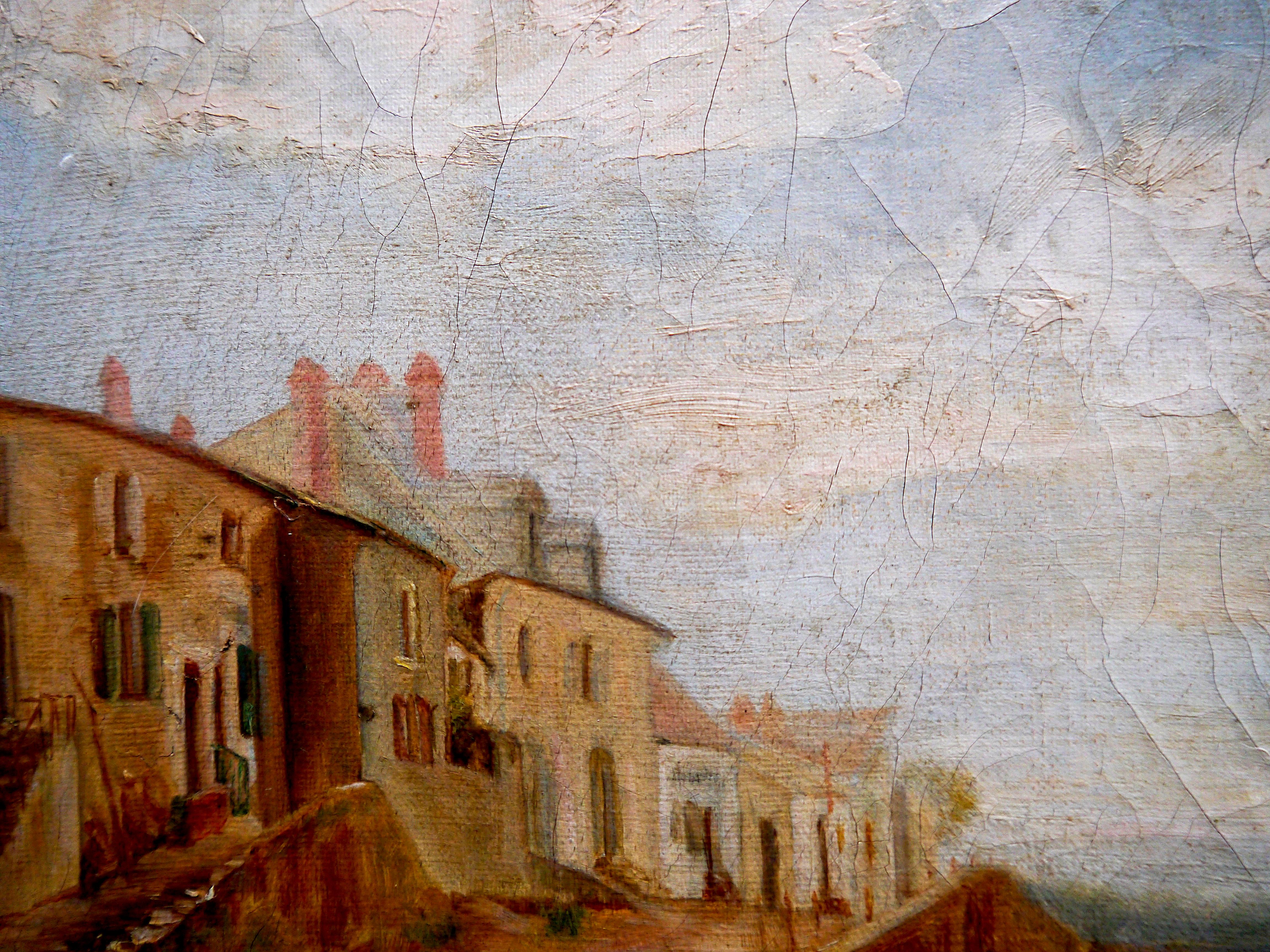 Französische Schule Landschaft am Flussufer Signiert (Tonalismus), Painting, von French School Masters