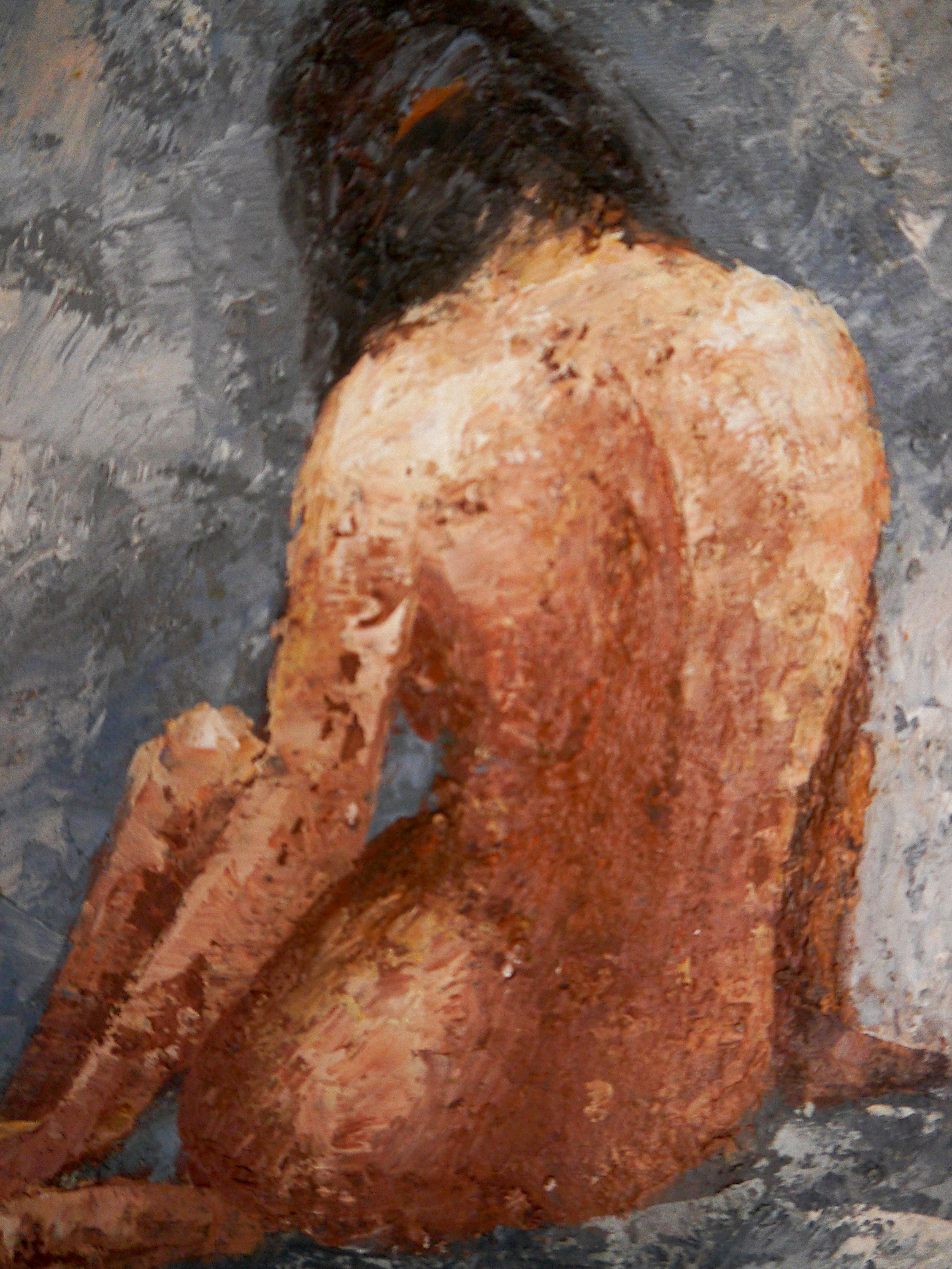 ➡️Naked back from K de Miro⬅️


⭐Structural Analysis⭐

A female nude, seen from the back, sitting on the ground with her knees bent and head tilted down.
The figure’s pose is introspective and vulnerable, evoking a sense of solitude, melancholy, or