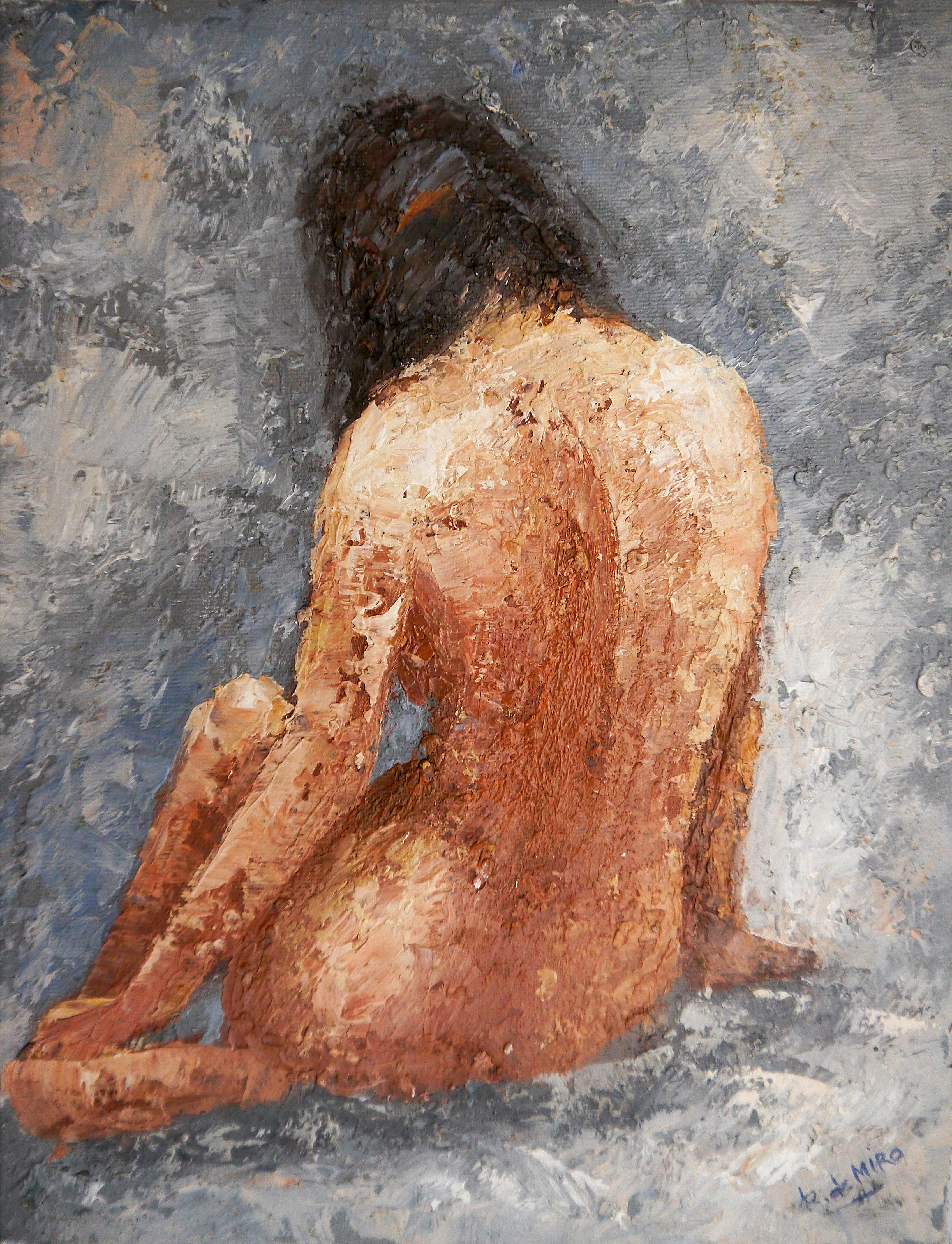 French school Nude Oil painting Signed For Sale 2