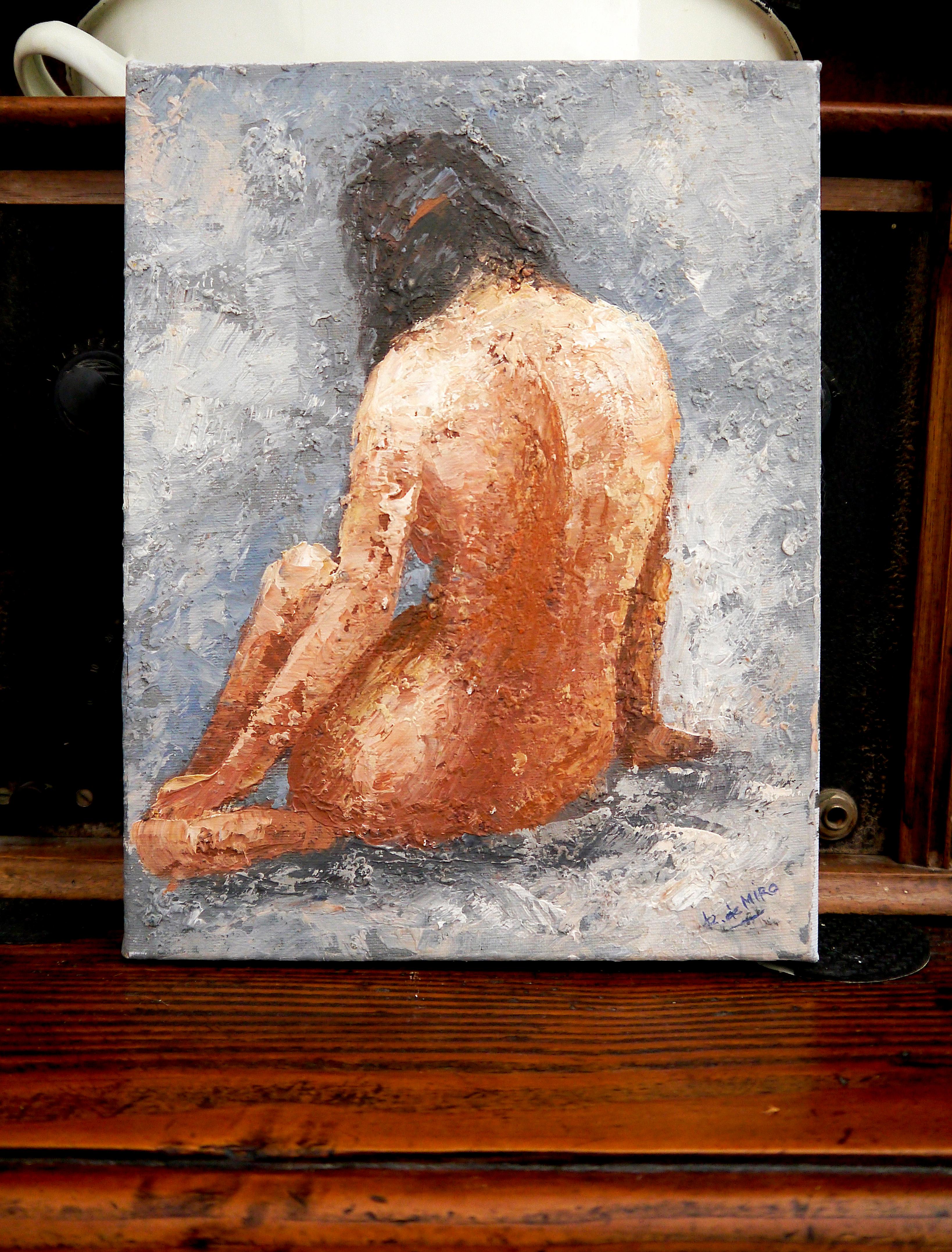 French school Nude Oil painting Signed For Sale 3