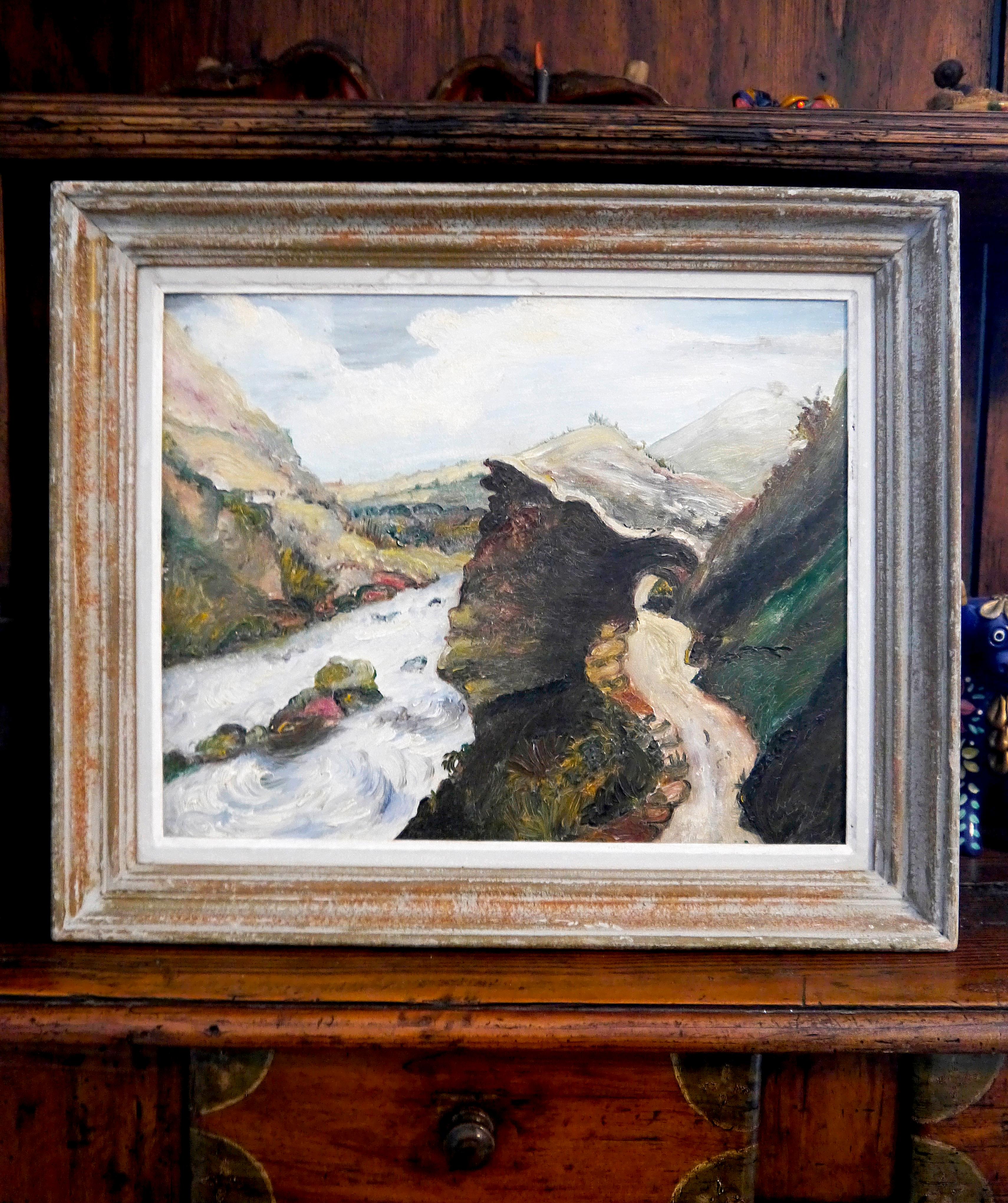 Peinture à l'huile de paysage de Provence signée - Painting de French School Masters