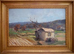 French school Provence landscape Oil painting Signed