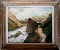 French school Provence landscape Oil painting Signed
