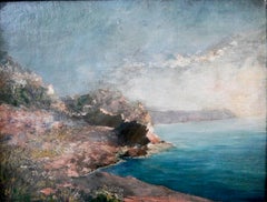 French school Seascape Mediterranean  Signed