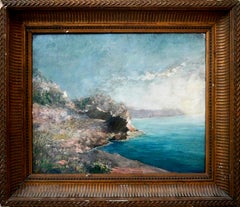 French school Seascape Mediterranean Signed