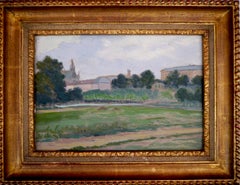 French school urban landscape , oil painting