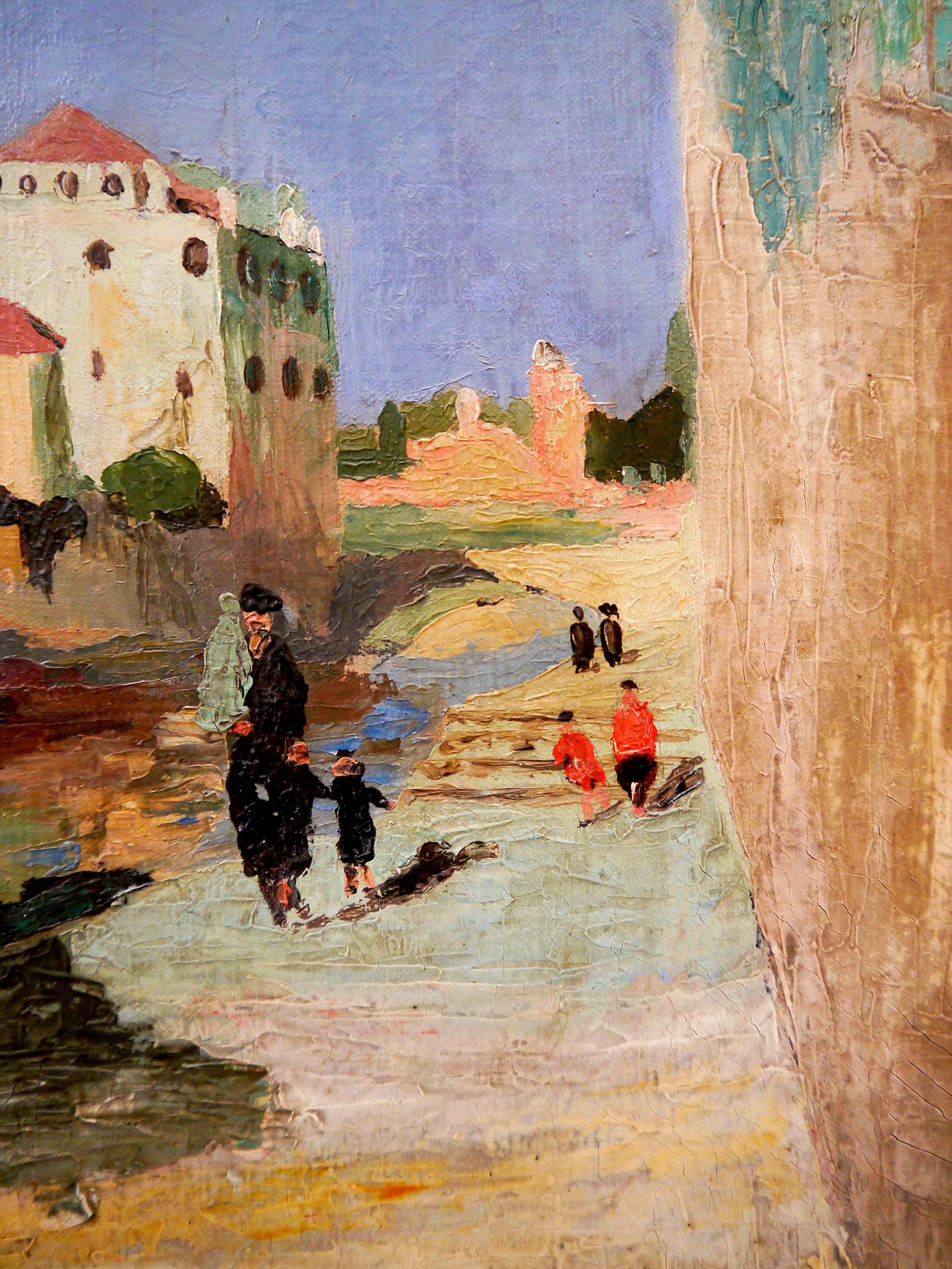 Französische Schule Lebendige Venedig-Szene Signiert im Angebot 2