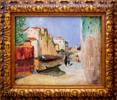 French school Vibrant Venise scene Signed