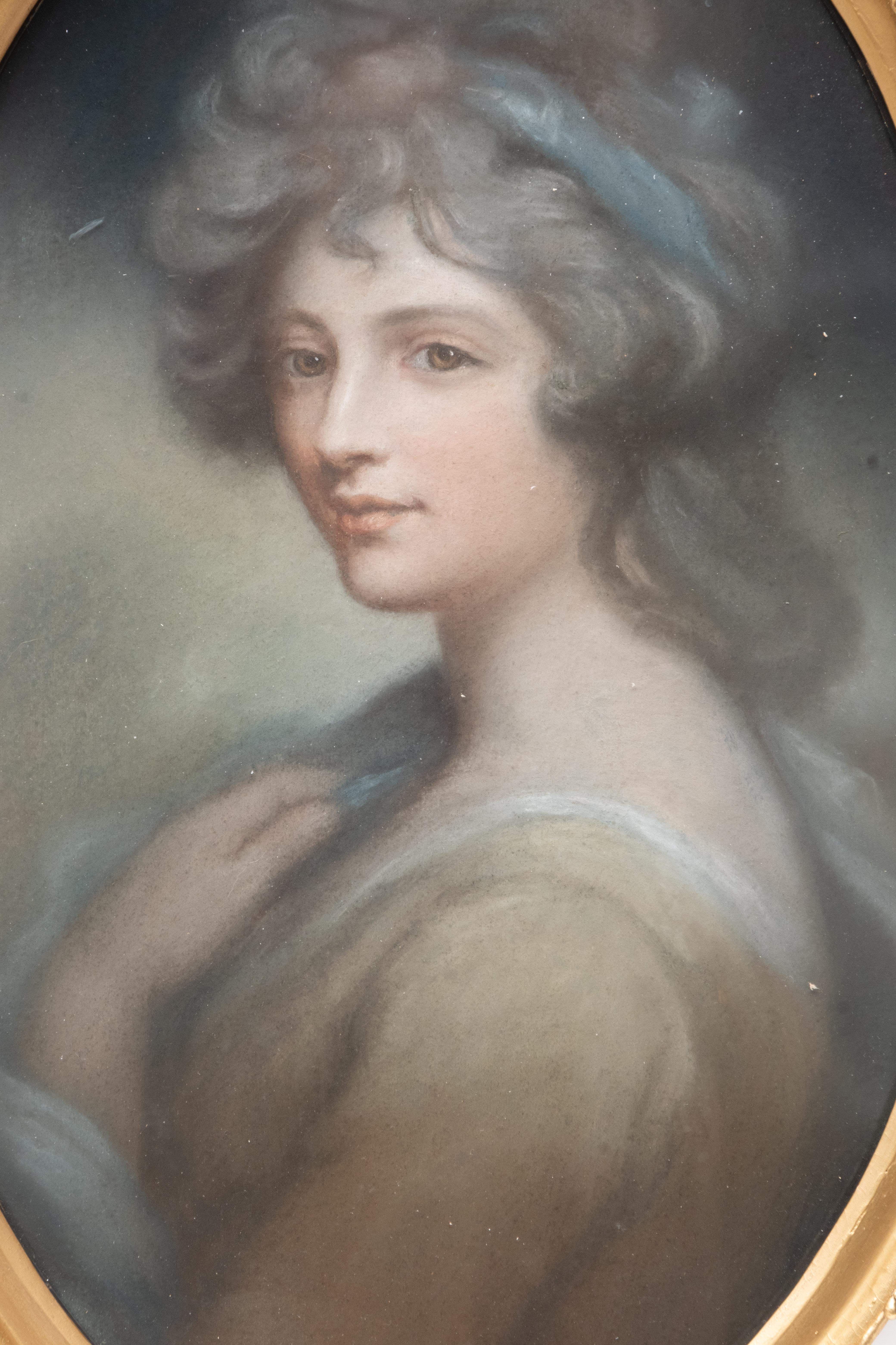 Neoclassico Scuola francese di Jean-Baptiste Greuze - Pittura a pastello in vendita