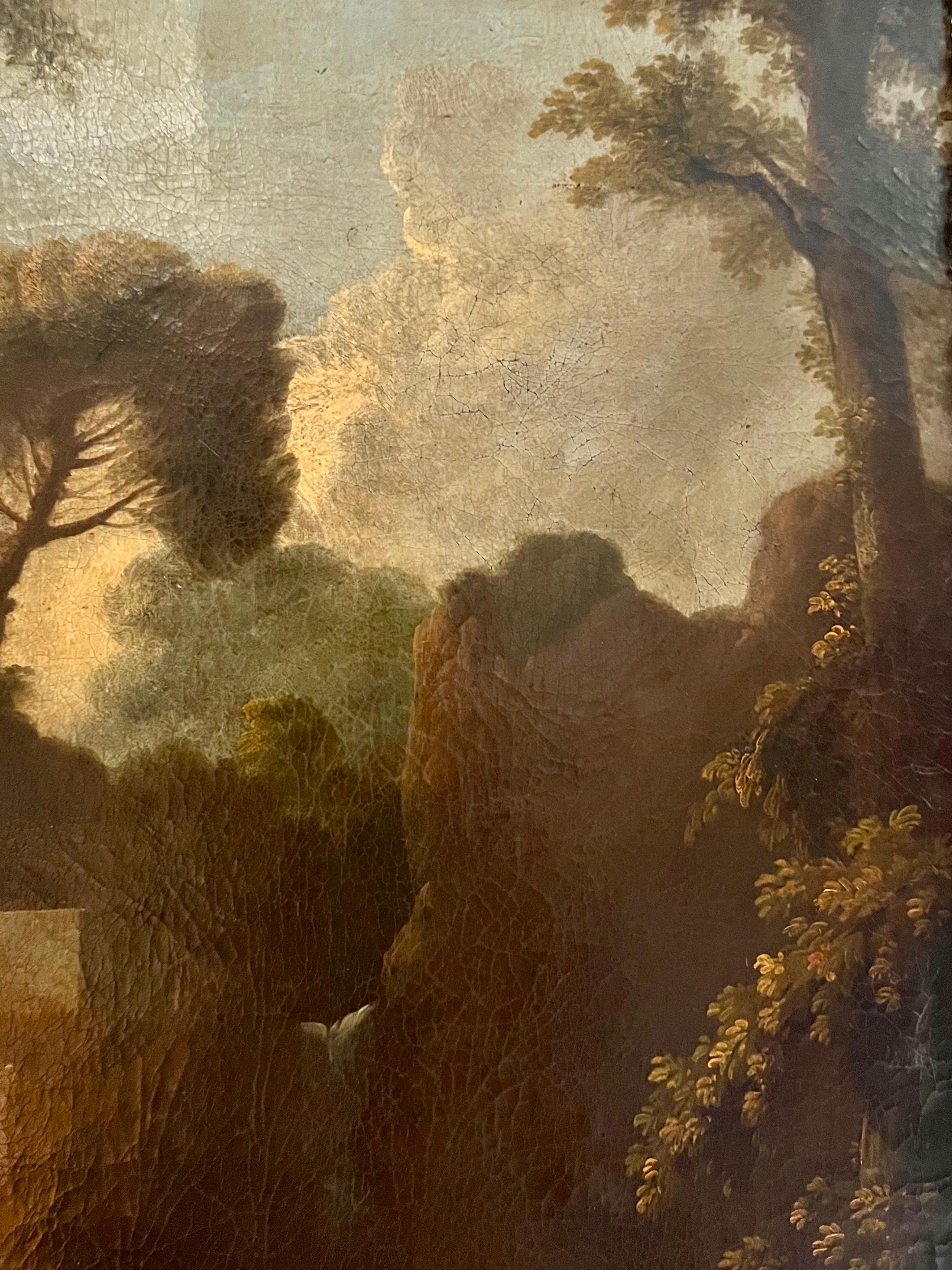 Óleo sobre lienzo de la Escuela Francesa XVIII Escena galante Estilo de François BOUCHER Francés