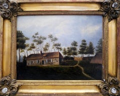19th Century French School Landscape BARBIZON Oil painting Signed