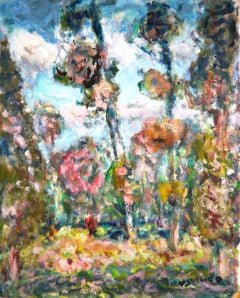 20th Century French  Forest Landscape Oil painting Signed