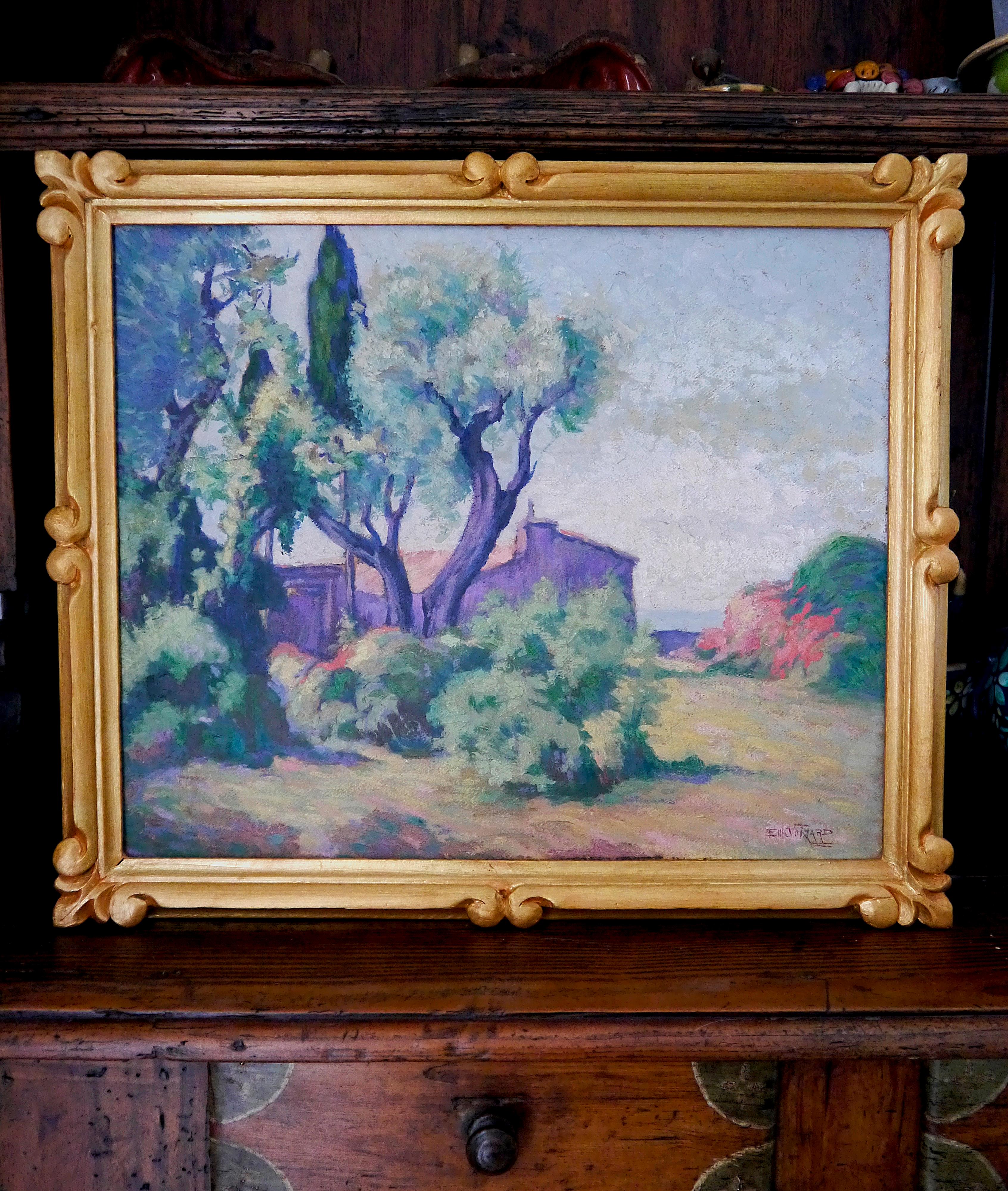 20th Century French Post Impressionism Provence Oil painting Signed  1925 6