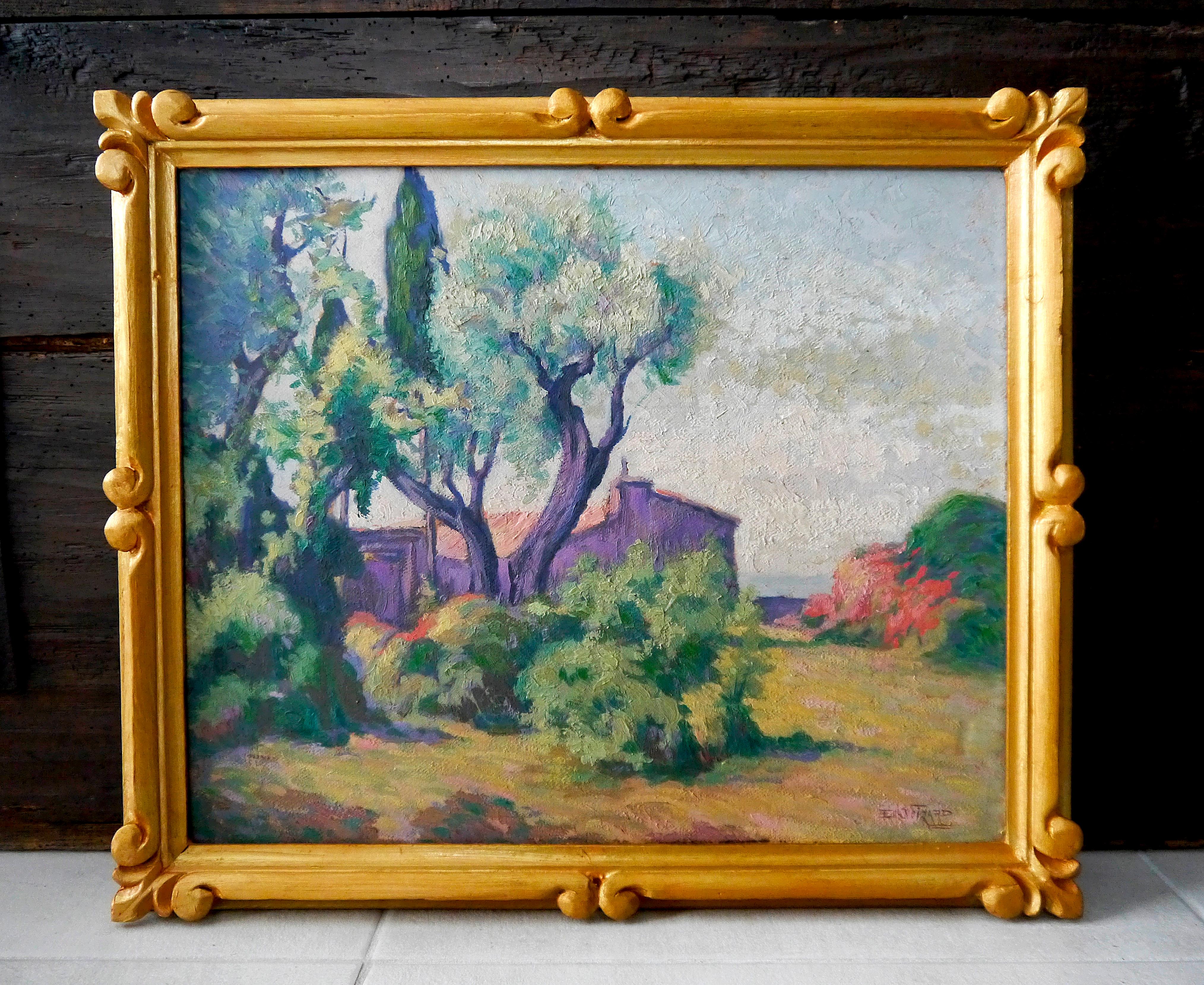20th Century French Post Impressionism Provence Oil painting Signed  1925 - Impressionist Painting by French School Old Masters