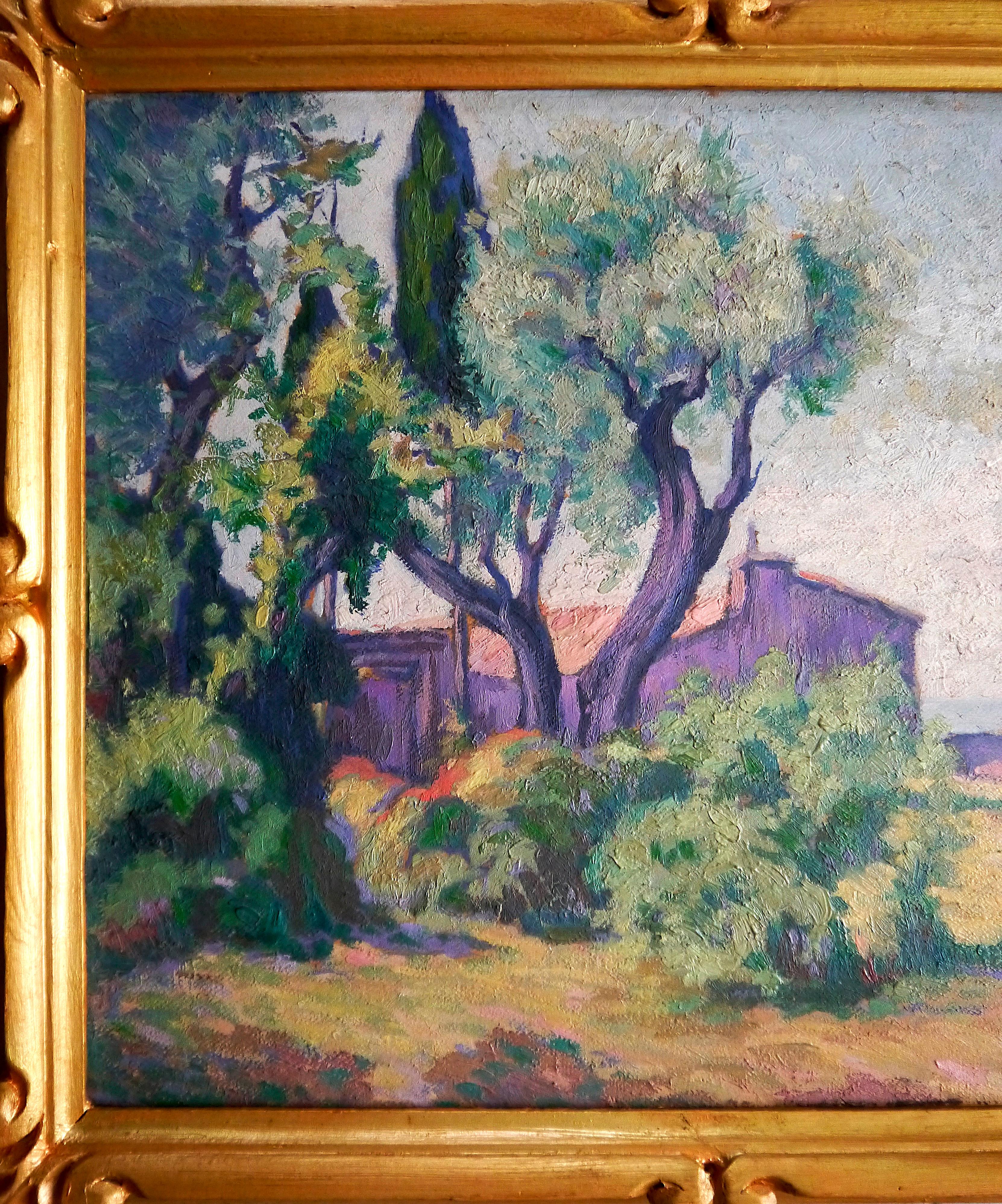 20th Century French Post Impressionism Provence Oil painting Signed  1925 1