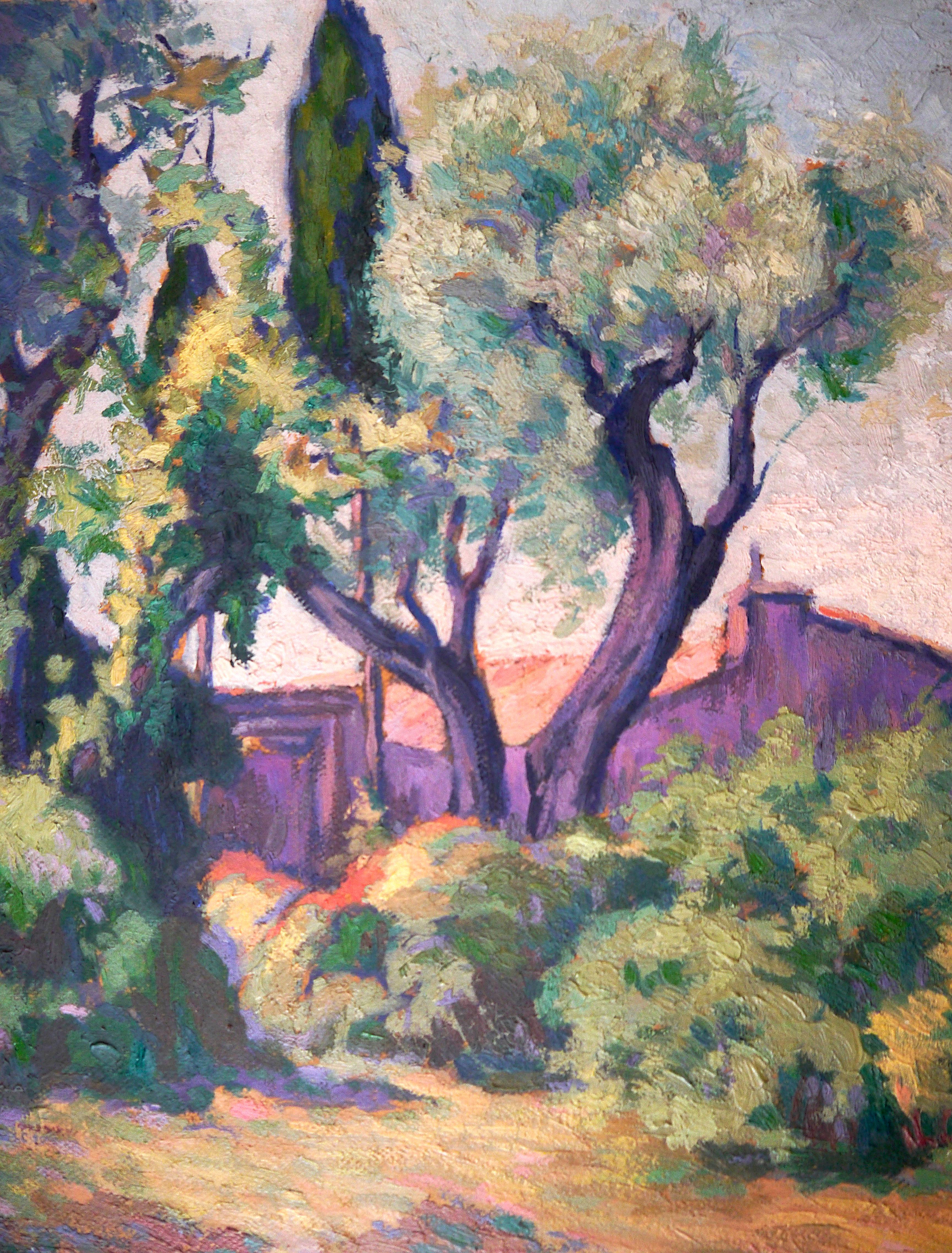 20th Century French Post Impressionism Provence Oil painting Signed  1925 3