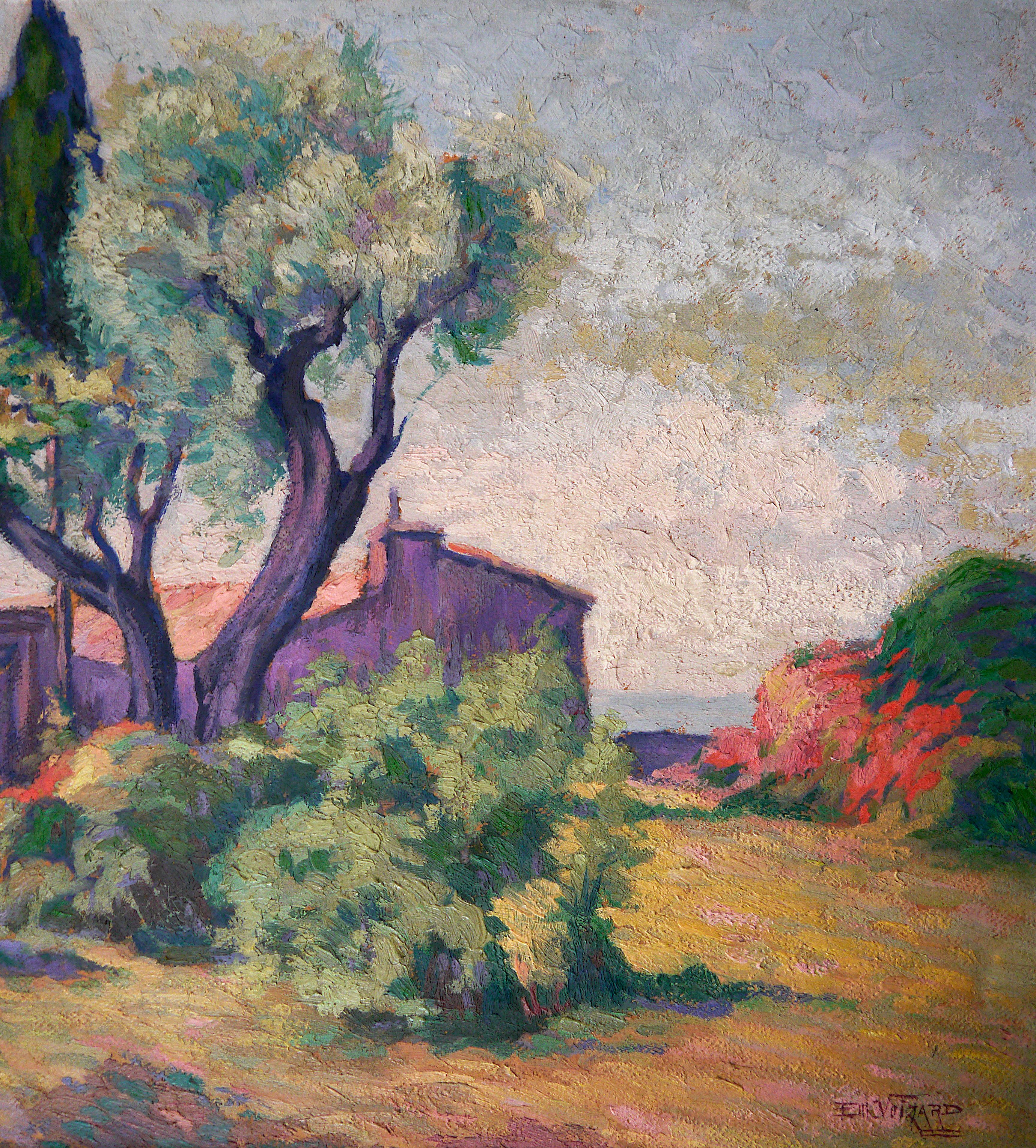 20th Century French Post Impressionism Provence Oil painting Signed  1925 4