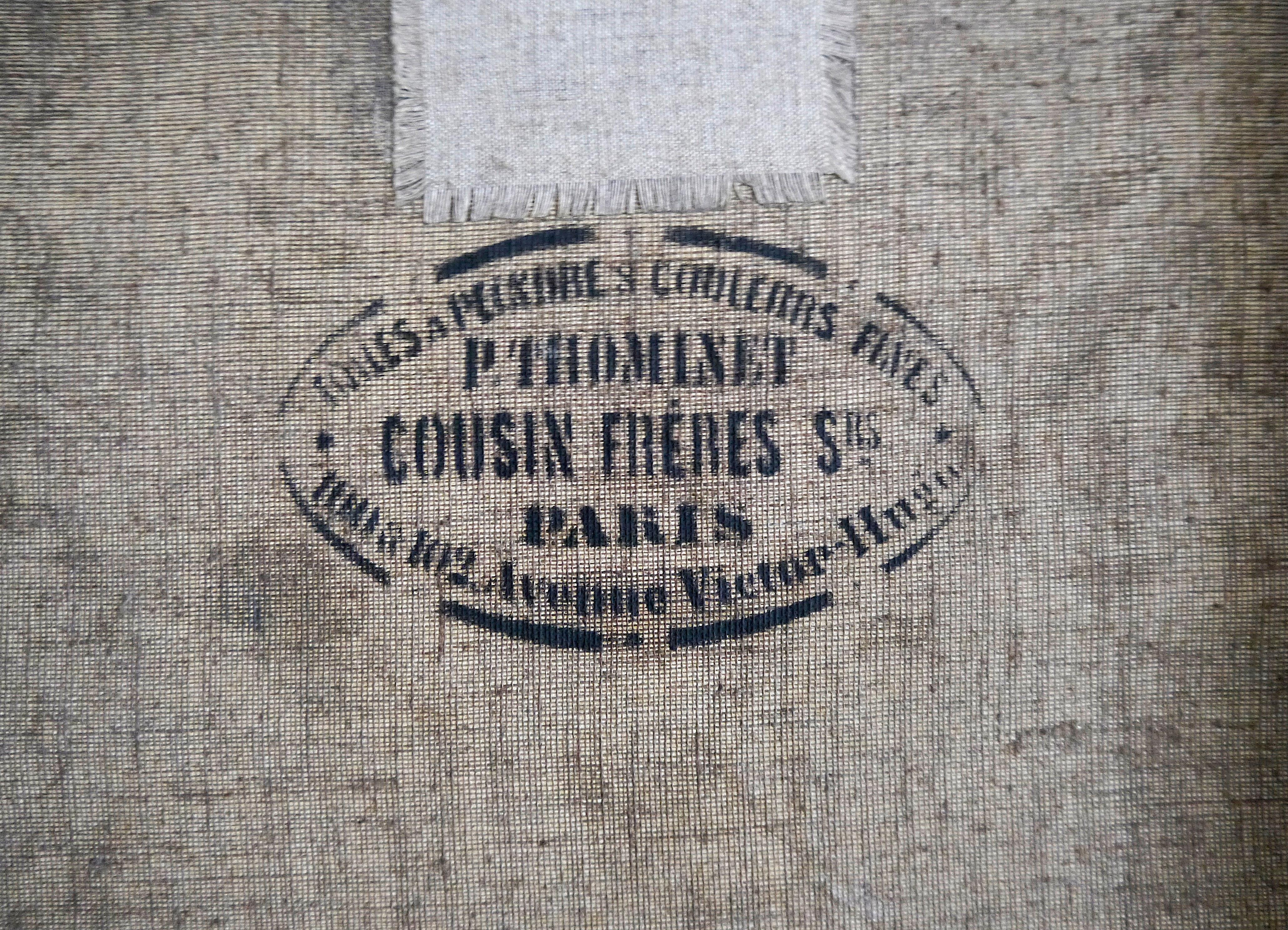 Peinture à l'huile post-impressionniste française du 20ème siècle, représentant un paysage de neige, signée 8