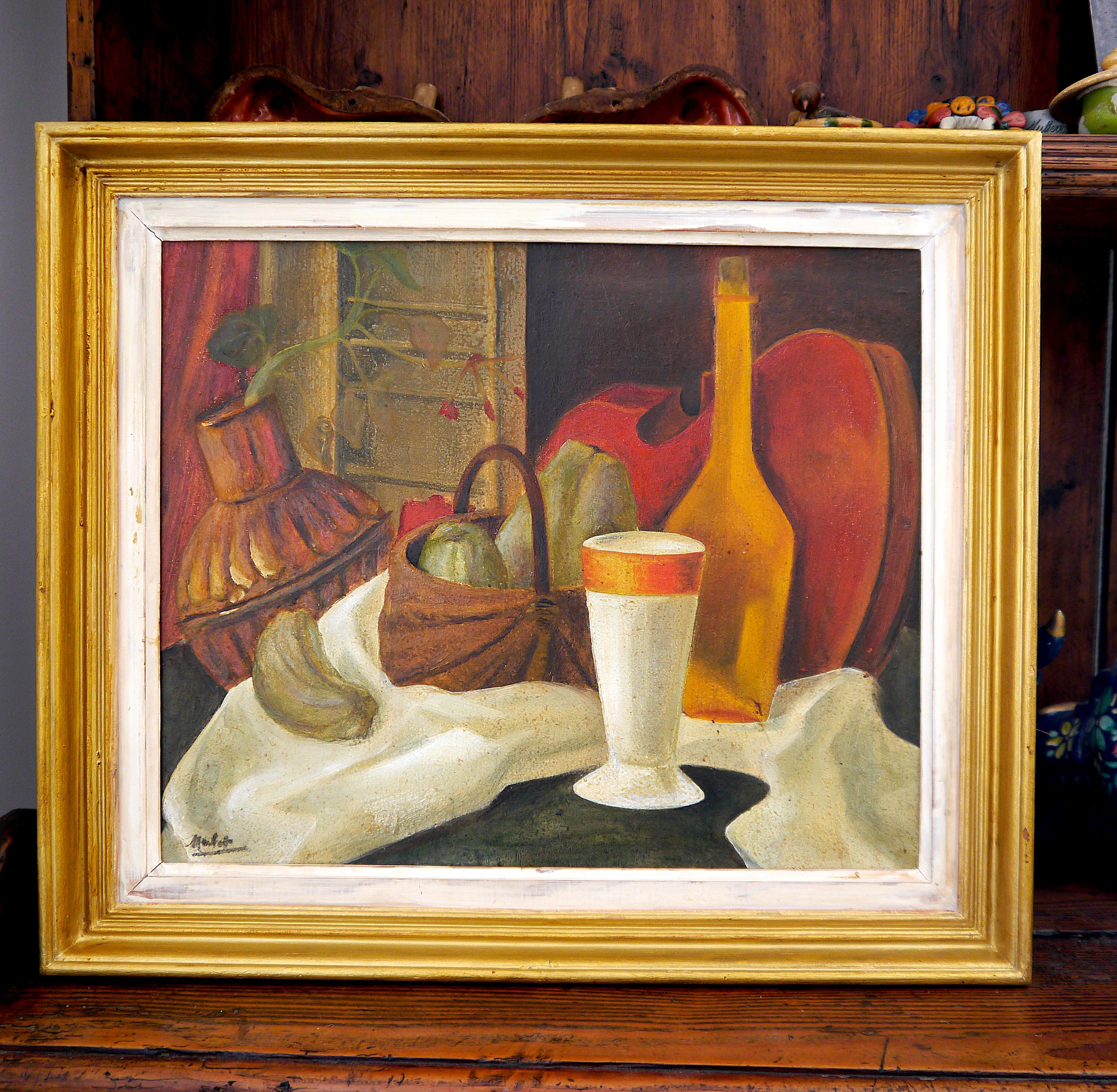 20th Century French Post Impressionism Still life Oil painting Signed  For Sale 6