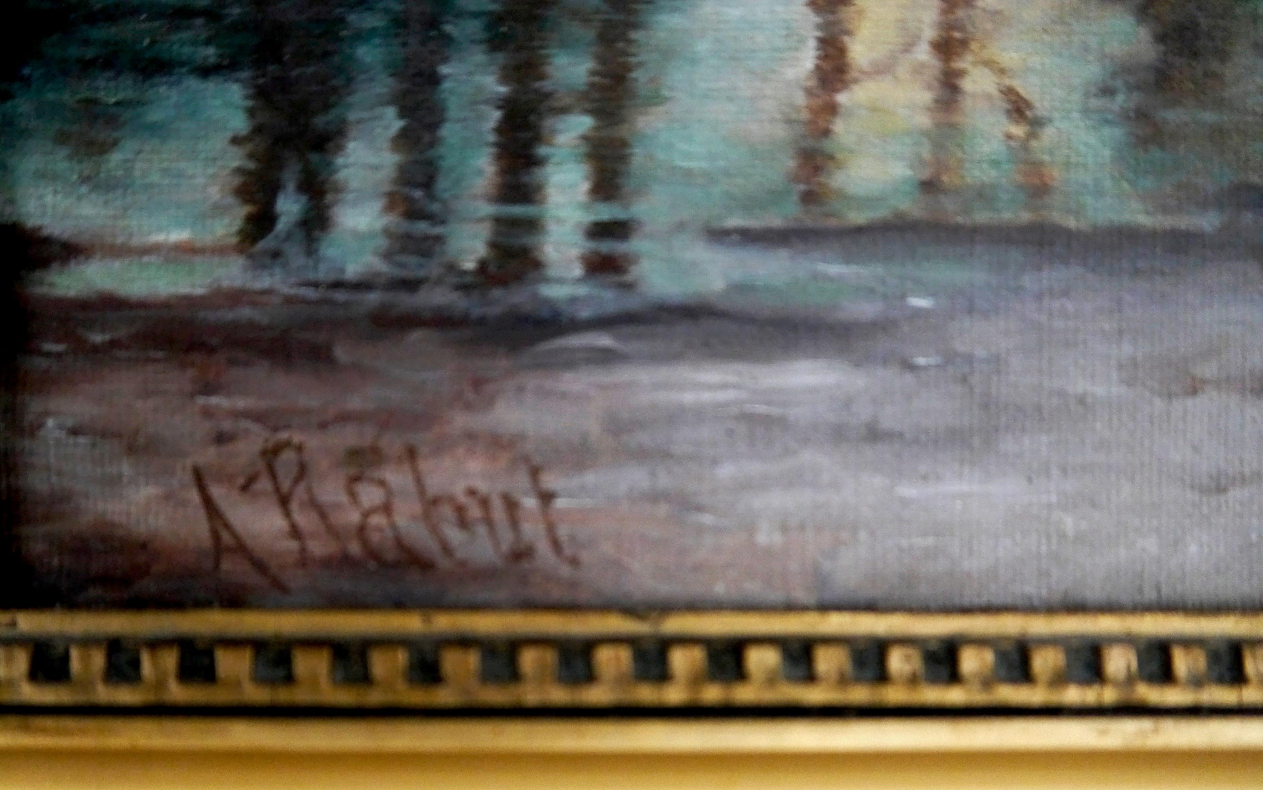 20th Century French School Luminous Landscape Oil painting Signed Oauc For Sale 2