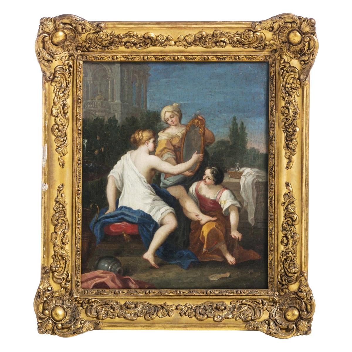 French School Painting "Diana with a Mirror", 19th Century