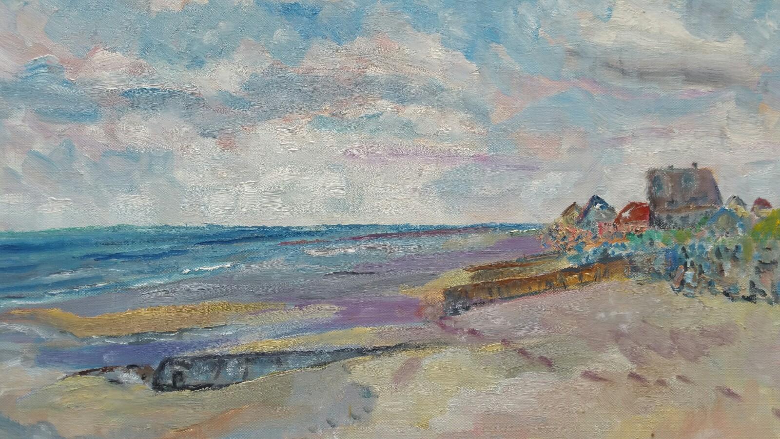 Französisches Ölgemälde des späten Sommers des 20. Jahrhunderts (Impressionismus), Painting, von Unknown