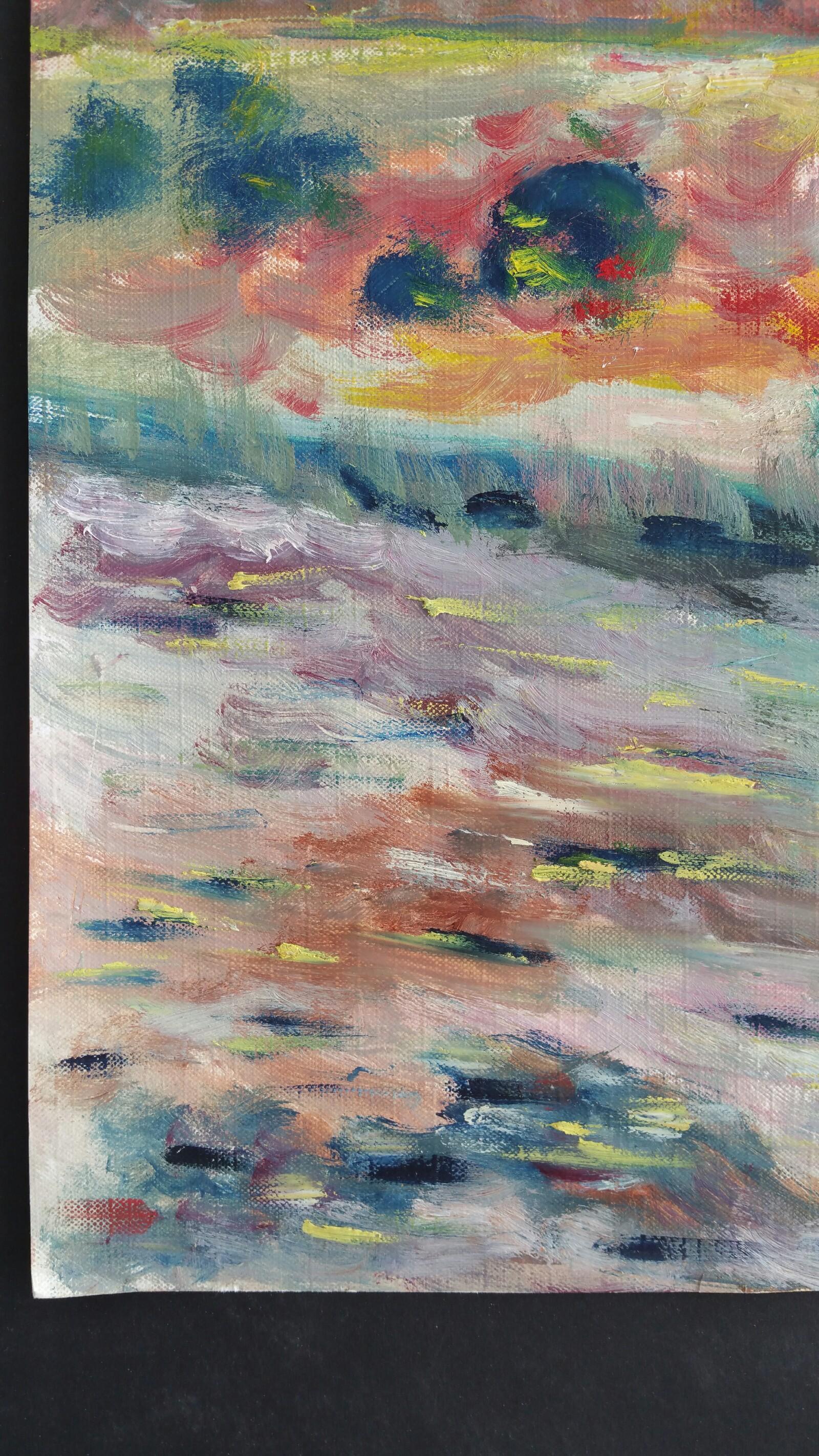 Pittura a olio francese del 20° secolo, bosco provenzale in vendita 5