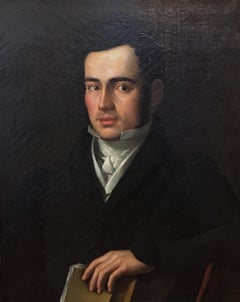 Fine French Empire Portrait of Philippe Bardon, Oil Painting
