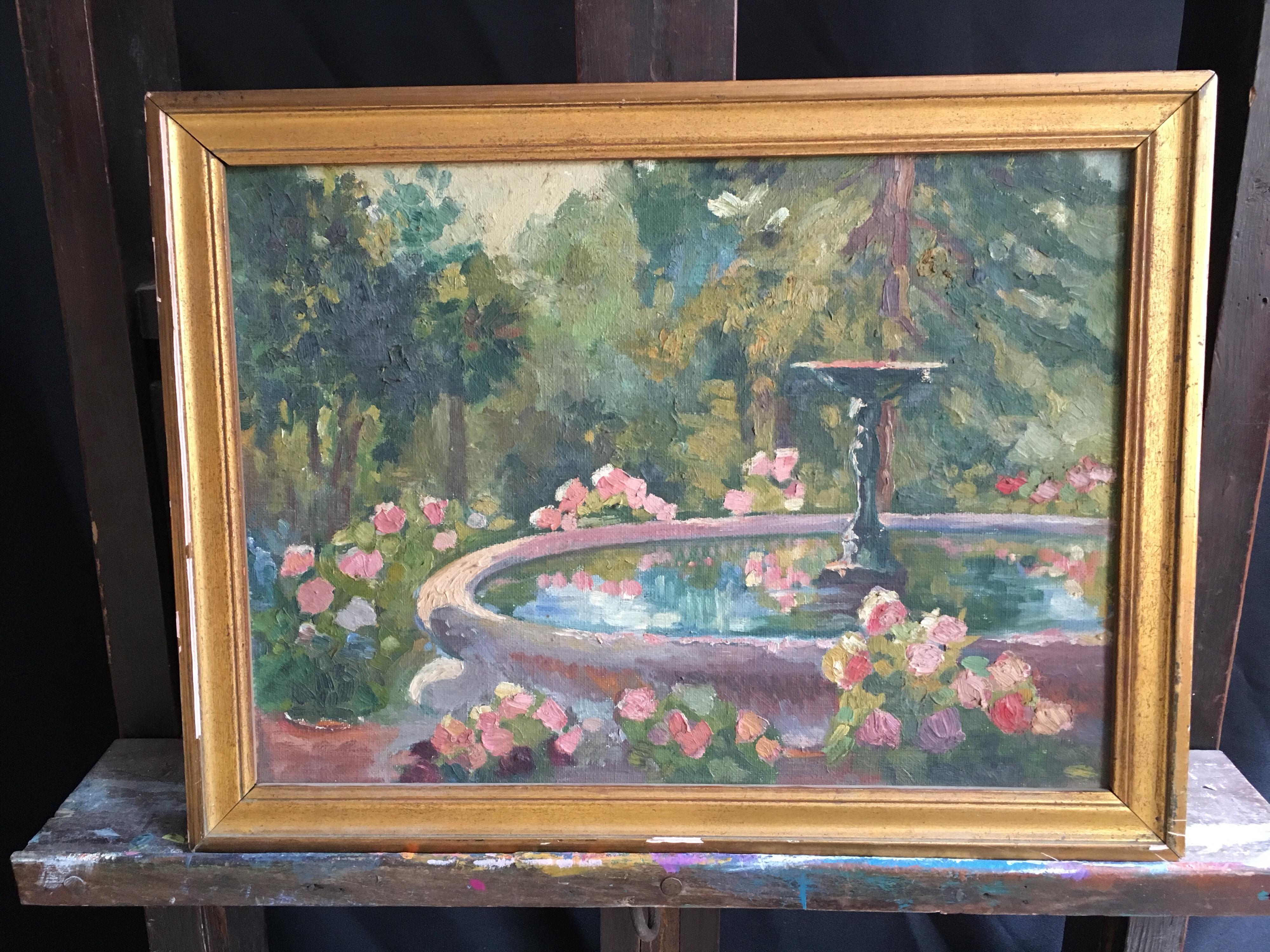 french garden painting