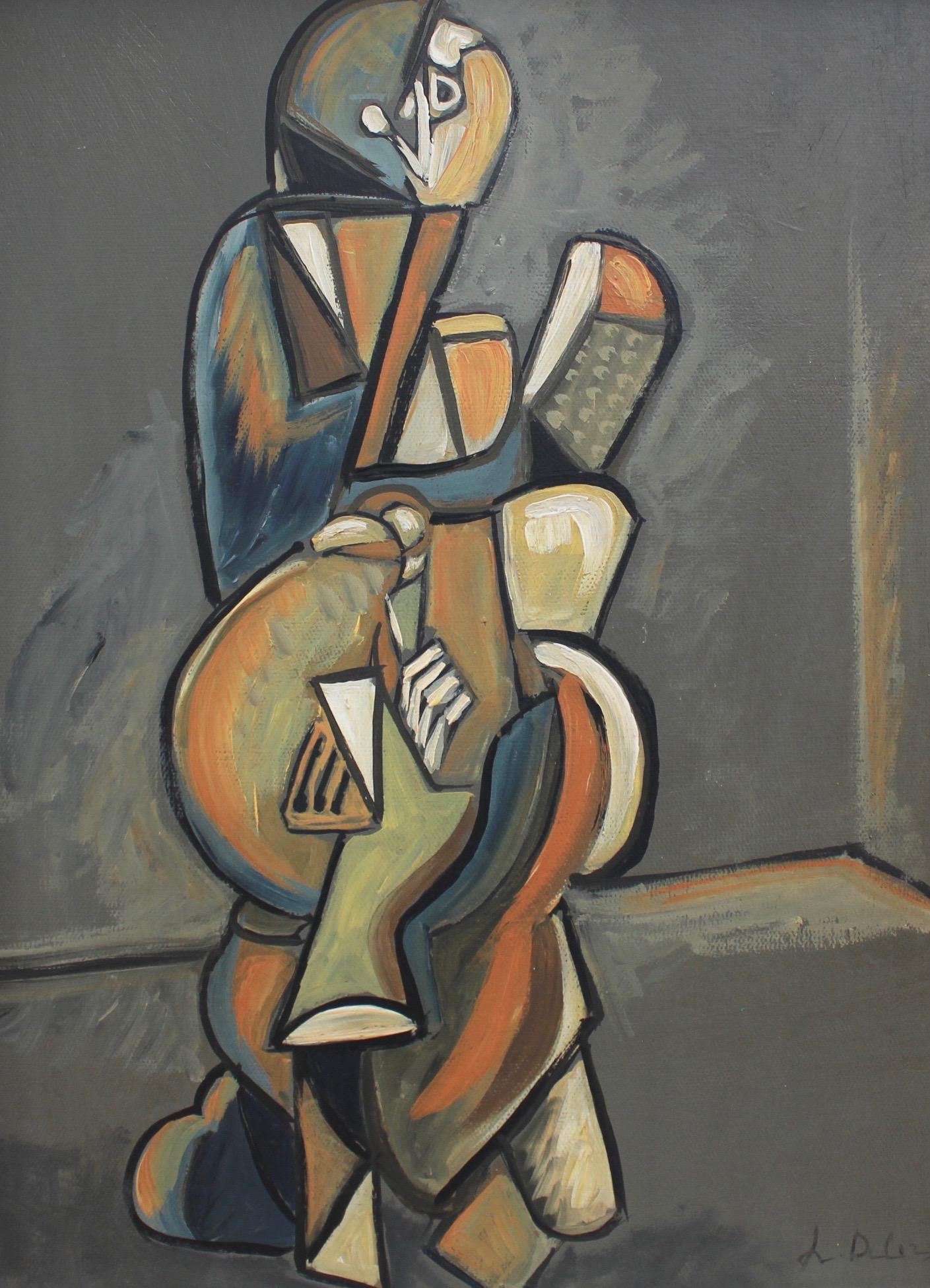 Unknown Portrait Painting - Standing Abstract Figure