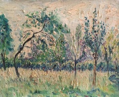 The Orchard, Impressionist Landscape, Pastel Colours, Oil Painting