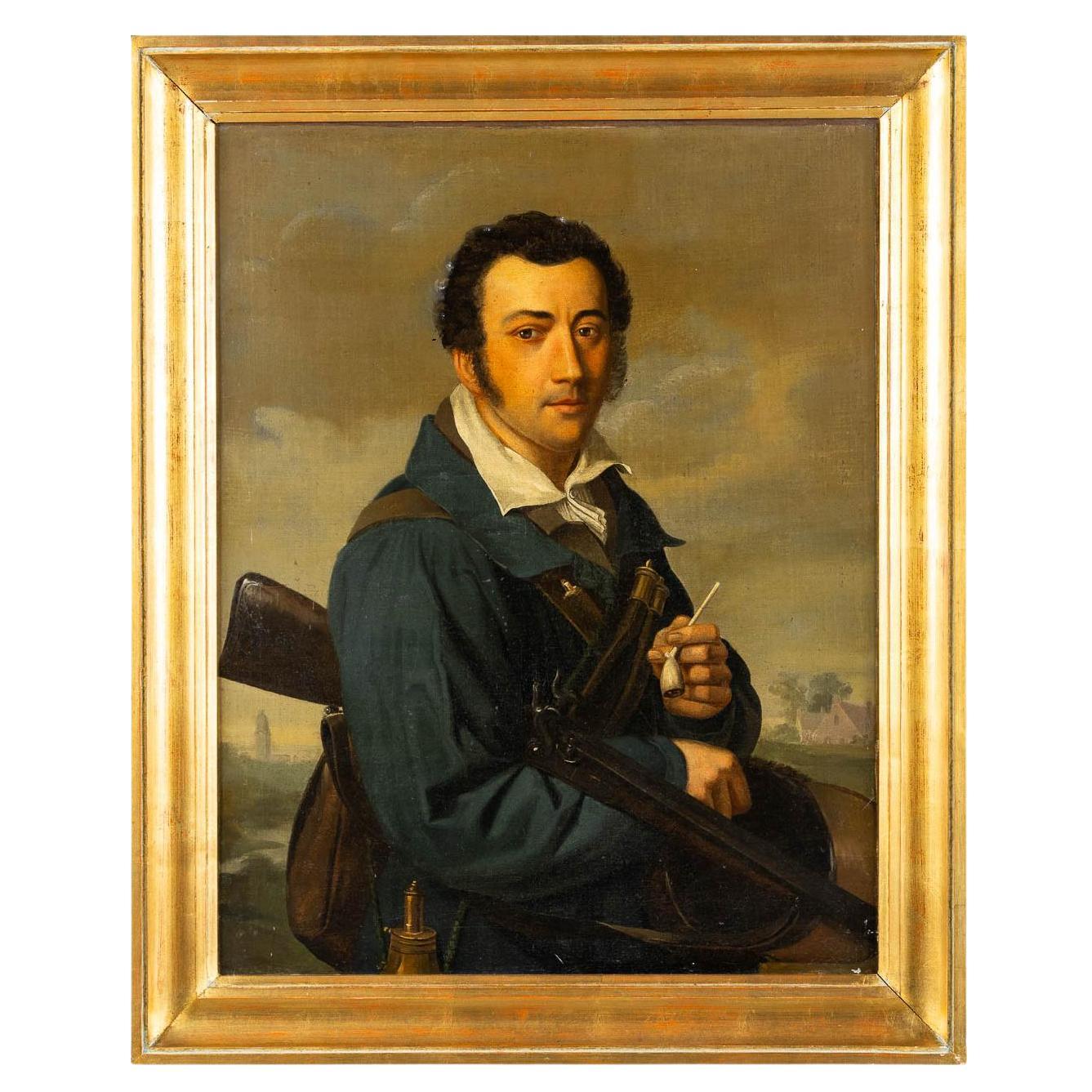 Französische Schule, Porträt eines Revolutionärs, Öl auf Leinwand Erste Hälfte 19. im Angebot