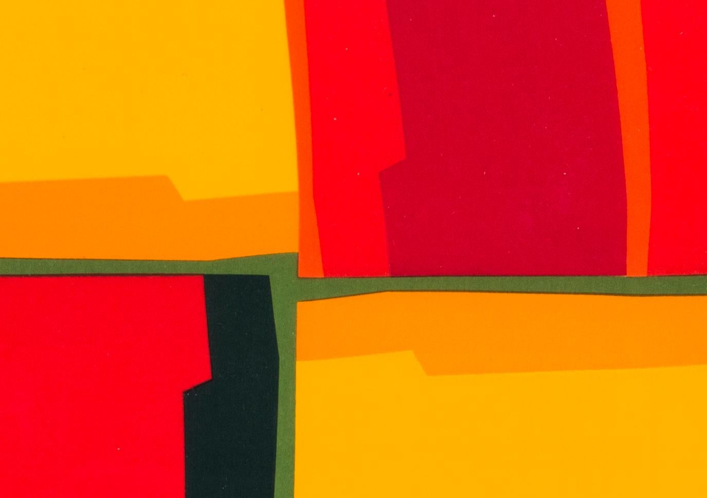 Mureil, French school (20th Century)
Circles and rectangles
Silk screen
Signed with printed signature ‘Mureil’ (lower right)
39.1/2 x 41.1/8 in. (100.2 x 105 cm.)

This is a really vibrant and colourful abstract artwork which will brighten up any