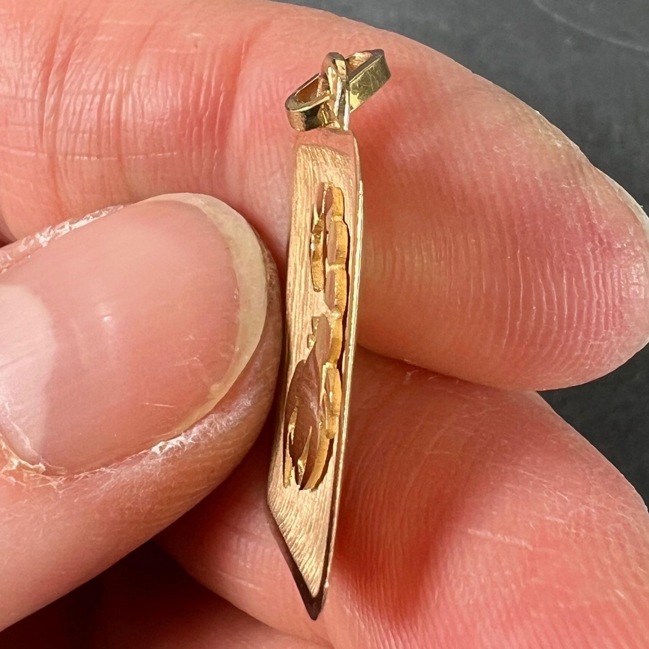 French Scorpio Starsign Zodiac 18K Yellow Gold Charm Medal Pendant For Sale 3