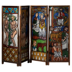 French Screen 4-Leaf Biblical