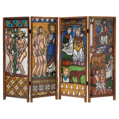 French Screen 4-Leaf Biblical
