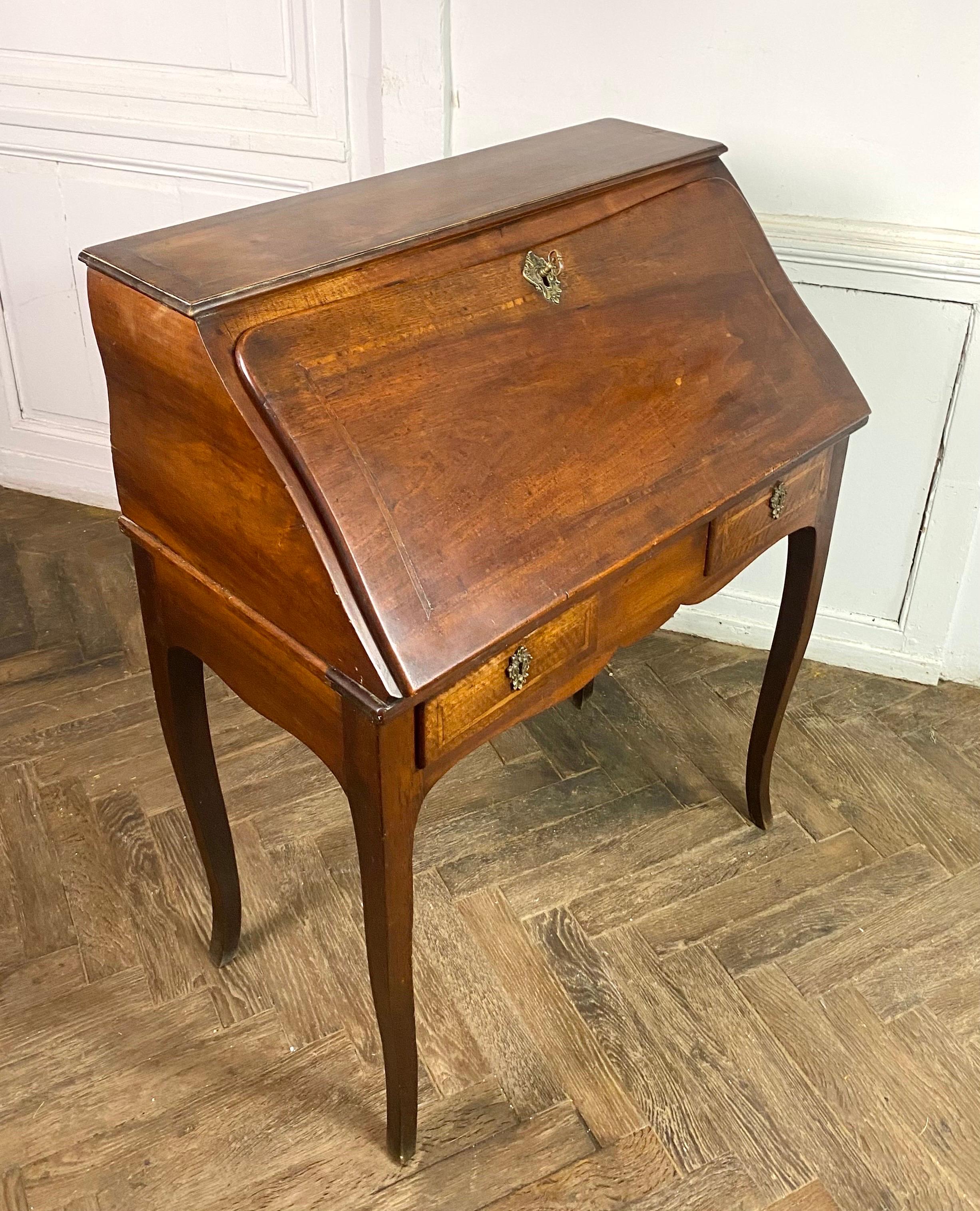 Wood French Scriban desk, Donkey desk, Secretary -Louis XV Period - France 18th  For Sale