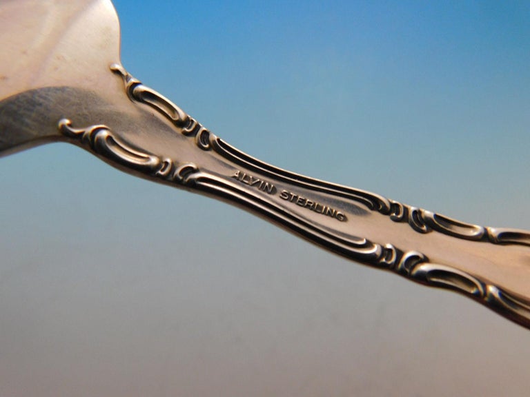 French Scroll by Alvin Sterling Silver Flatware Set Service 36 Pieces