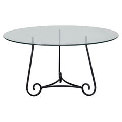 French Scroll Iron and Glass Coffee Table
