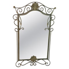 Miroir forgé à la main à volutes