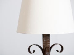 French Scrolled Iron Table Lamp c. 1950s