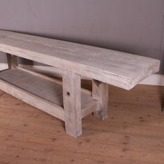 French Scrubbed Oak Console Table