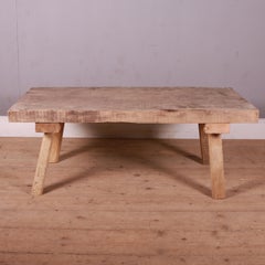 French Scrubbed Sycamore and Elm Coffee Table