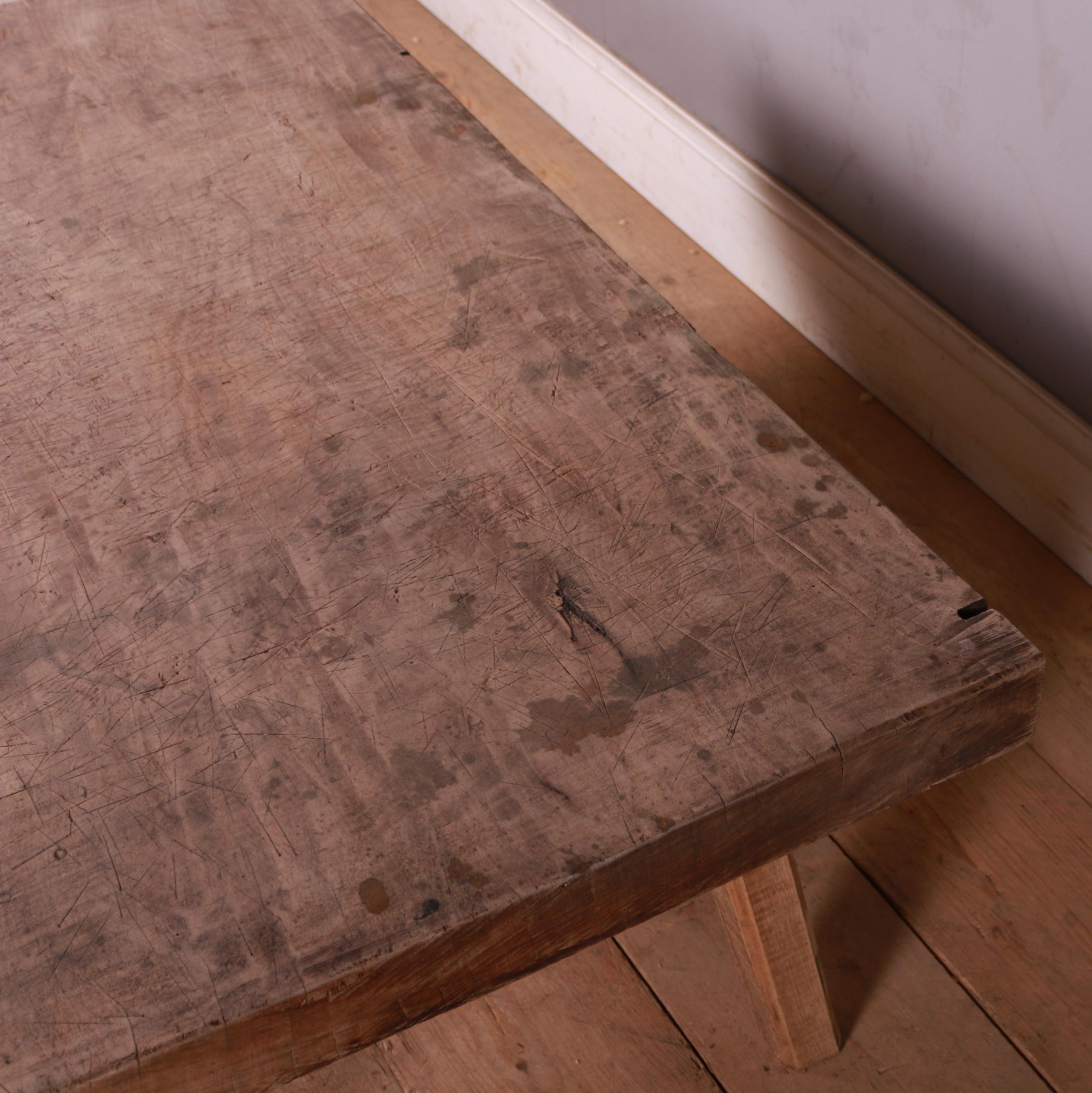 19th Century French Scrubbed Sycamore and Elm Coffee Table