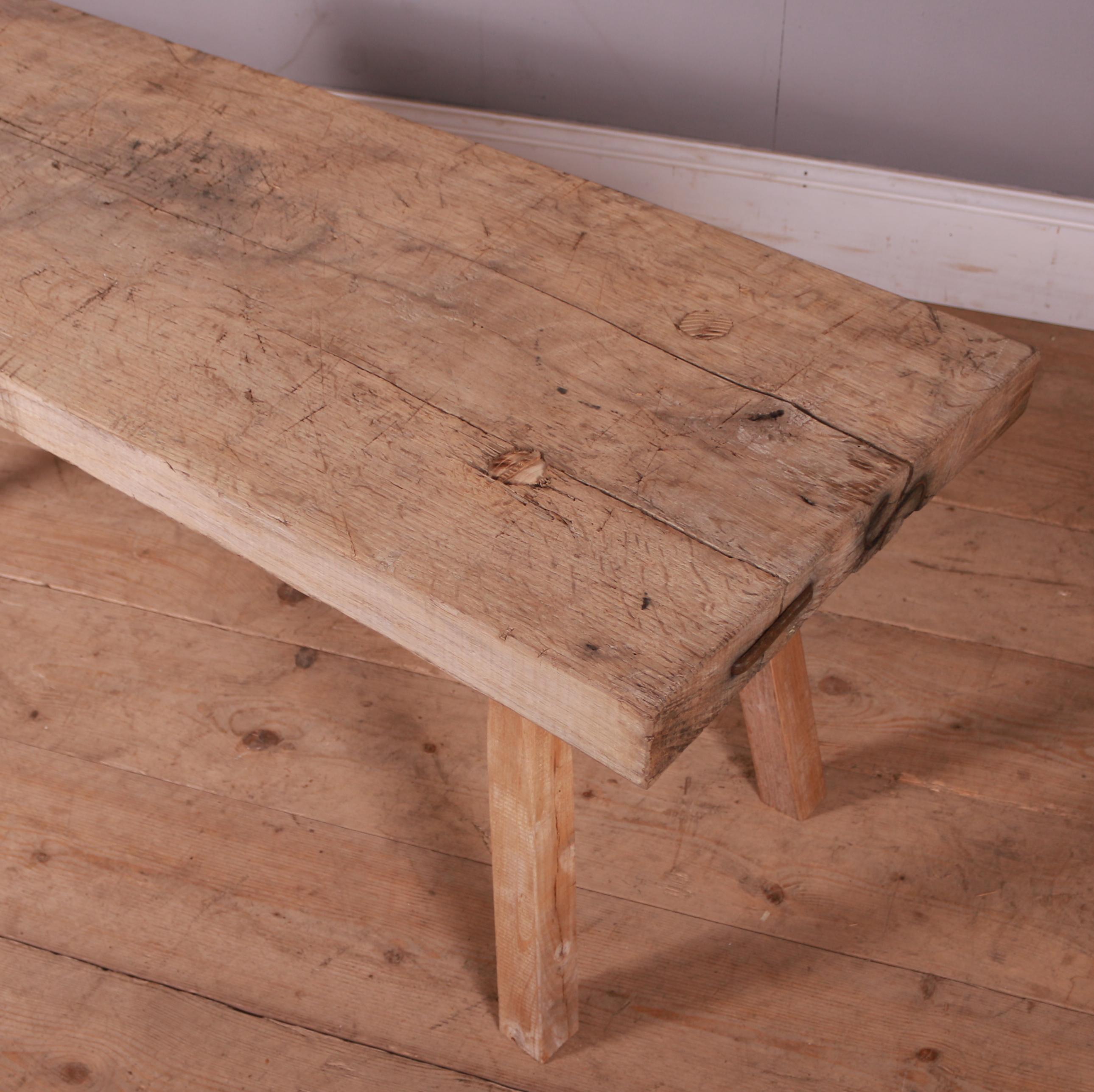 19th Century French Scrubbed Sycamore and Elm Coffee Table