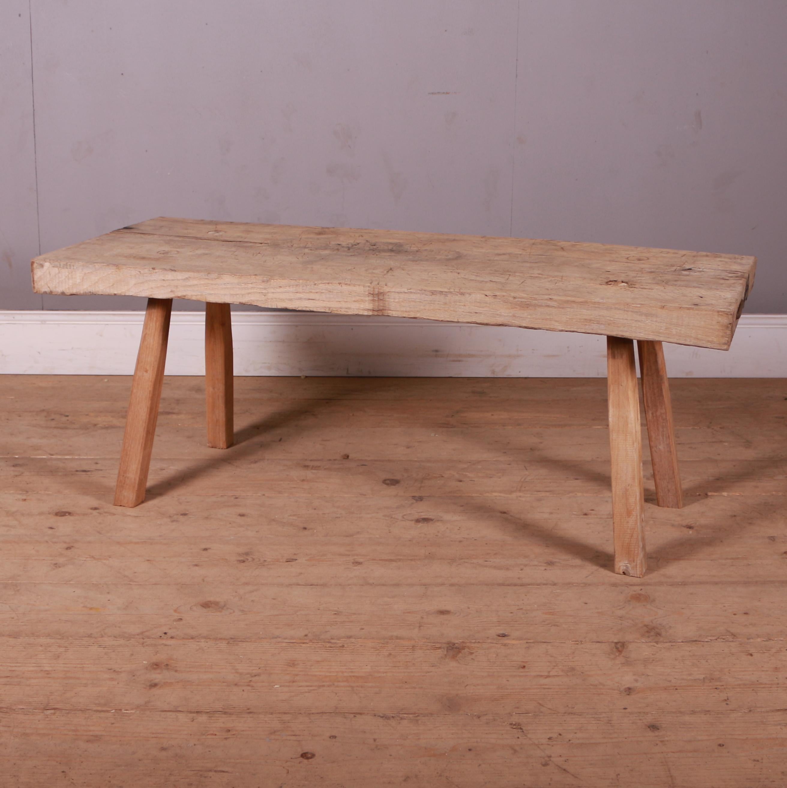 French Scrubbed Sycamore and Elm Coffee Table 1