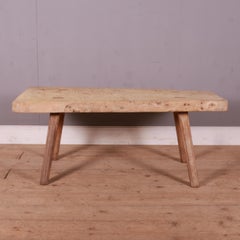 French Scrubbed Sycamore and Elm Trestle Table